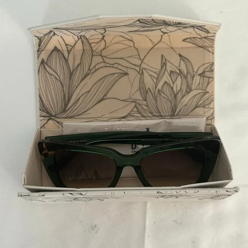 DIFF x The White Lotus Thailand Green Oversized Cat Eye Sunglasses Limited